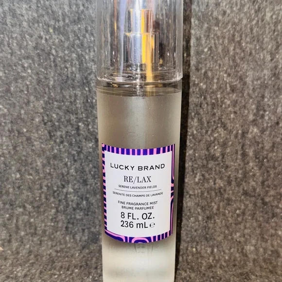 Lucky Brand Relax Fragrance Mist with Purple Accents. EMPTY BOTTLE - Picture 1 of 1